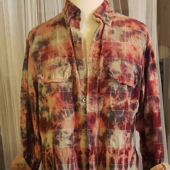 GYPSY JUNKIES BUTTON DOWN PINK - Picture 1 of 2